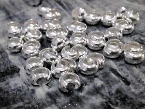 Cubiertas de nudo de plata Stirling 925, 4x5x2,5 mm, 10 piezas, oz de correo gratis venta - Imagen 1 de 3