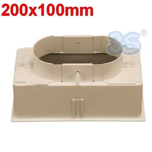 Plenum 200x100 mm in ABS con attacco da Ø125 e serranda - Imagen 1 de 1