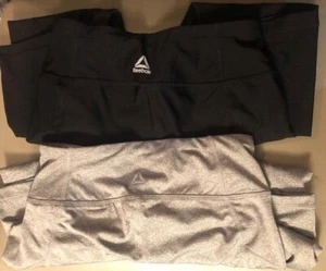 REEBOK Youth Capri Length Leggings Size X-Small Lot of 3--2Gray/1 Black EUC - Picture 1 of 6