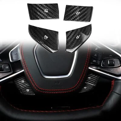 For Chevrolet Corvette C8 2020-22 2021 Steering Wheel Switch Button Cover White - Image 1 of 4
