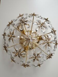 Italy Dome Shaped Floral Prism Ceiling Lamp