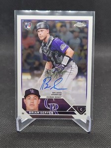 2023 Topps Chrome BRIAN SERVEN RC Auto Rookie Card #RA-BS Colorado Rockies
