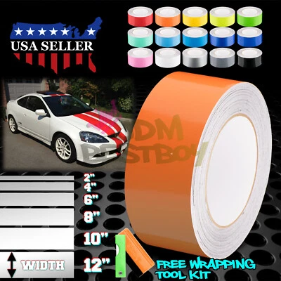 Gloss Color Racing Stripes Vinyl Wrap For Acura RSX Stripe Sticker 10FT / 20FT - Image 1 of 4