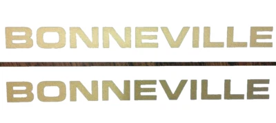 Bonneville gold block type side panel stickers 1971 Triumph T120R 60-2103 each - Image 1 of 4