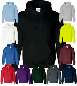 New Unisex Heavy Hoodies Plain Mens Hooded Pullover Sweatshirt Hoody SNS APPAREL - Picture 1 of 13