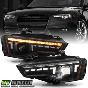 For 2012-2017 Audi A5 S5 High-Power LED Module Project Headlights w/ Greeting