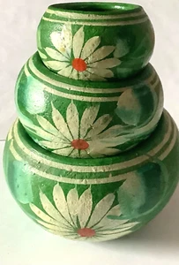 TALAVERA Art Pottery Signed Vtg Mexican Planters SET of 3 TIJUANA BC Signed - Picture 1 of 11