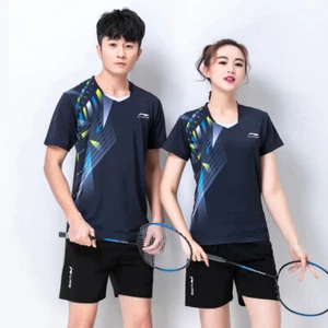 Adult Kid Li-Ning Table Tennis Clothes Badminton Sportswear T-SHIRTS+SHORTS Set - Picture 1 of 9