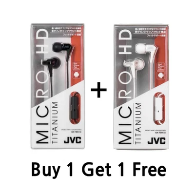 JVC HA-FRH10 MICRO-HD TITANIUM Wired Earphones Mic & Remote BUY 1 GET 1 FREE - Image 1 of 4