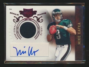 2010 PLATES PATCHES ROOKIE /699 JERSEY AUTO MIKE KAFKA EAGLES - Picture 1 of 1