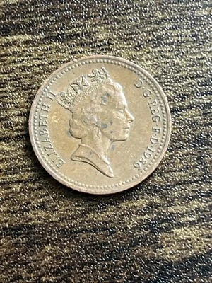Moneda real de 1 centavo 1986 Reino Unido Gran Bretaña TB3739* Foto 1 de 2