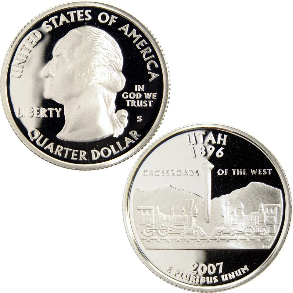 2007-S Washington State Quarter 90% Silver Proof Utah - Image 1 of 1
