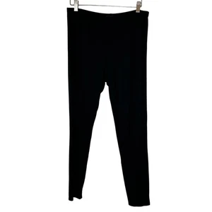Eileen Fisher schwarz Viskose Elasthan schmales Bein Hose modern minimalistischer Stil Large - Bild 1 von 11