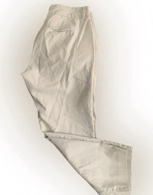 Pantalones bajos caqui usados para mujer talla 10 100 % algodón informales prácticos cómodos Foto 1 de 4