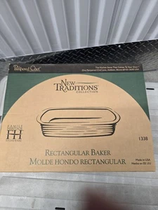 Pampered Chef Rectangular Baker 9”x13” Stoneware #1338–Cranberry–New in the Box - Picture 1 of 4