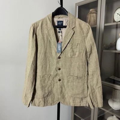 Grayers Aventura Washed Linen Safari Tan Blazer Medium NEW Sport Coat Jacket - Image 1 of 4