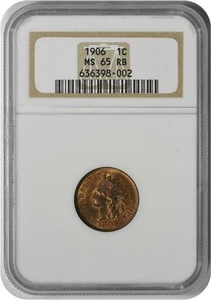 1906 Indian Cent MS65RB NGC - Picture 1 of 2