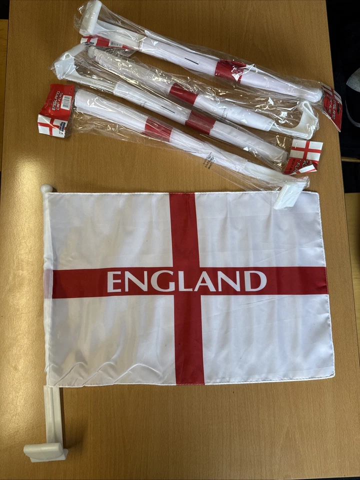 Set of 4 England car window flags - Image 1 of 1