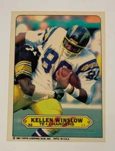 NFL KELLEN WINSLOW San Diego Chargers 1983 Topps Insert Trading Sticker #33 - Picture 1 of 3
