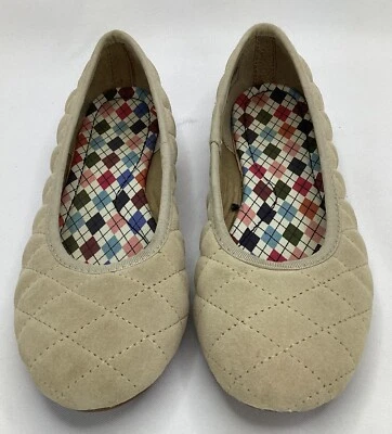 Zapatos planos de ballet Land's End para mujer de gamuza tostada punta redonda sin cordones talla 7M ¡USADOS EN EXCELENTE ESTADO! Foto 1 de 4