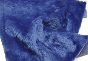 Plain Fun Faux Fur Fabric Material ROYAL BLUE - Picture 1 of 3