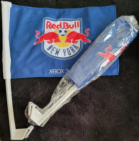 New York Red Bulls Car Flag (New in bag) Sponsored by Xbox 360 (RARE!) Cover