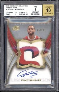 TRACY MCGRADY BGS 7 2009-10 EXQUISITE COLLECTION LIMITED LOGOS PATCH AUTO 06/13 