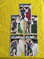 GI JOE Sgt. Slaughter Marauders Cardback Full Cards Uncut File Card Lot Of 5