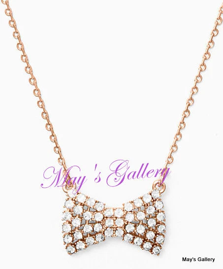 Kate Spade Spot The Spade Rose Gold Tone Necklace T43417