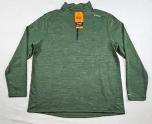 HI-TEC Men's 1/4 Zip Performance Moisture Wicking Pullover Shirt Green Size XXL - Picture 1 of 19