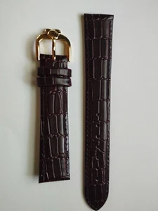 NEW Genuine Disney Brown Leather 19mm Watch Band w/Mouse Ears on Buckle NEW - Picture 1 of 7