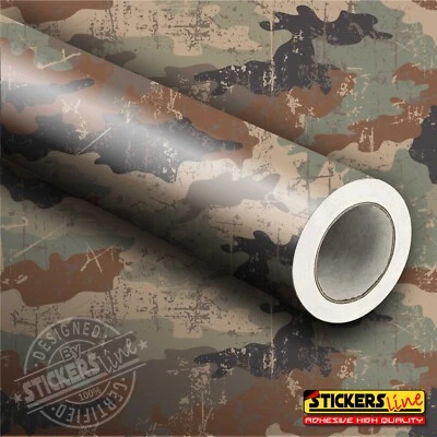 STICKERS LINE Pellicola mimetica Wrapping mimetico SAHARA camo auto moto soft air caccia pesca