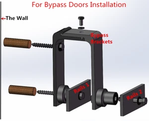 Bypass Tür Schiebetür Hardware Schrank Track Zubehör (KEIN KIT) - Bild 1 von 5