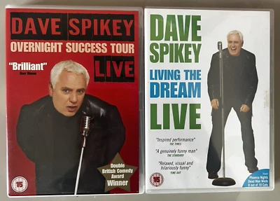 Set of 2 Dave Spikey LIVE Overnight Success Tour & Living the Dream DVD's. - Image 1 of 4