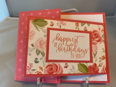 Kit de tarjetas de estampado conjunto de 4 tarjetas de "Feliz cumpleaños" #22b melón crujiente Foto 1 de 2