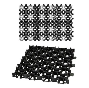 6x Rasengitter 50x50cm schwarz Kies Waben Rasen Steine Paddock Platten Matten - Bild 1 von 8