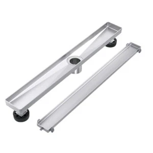 EXF Scarico Doccia Lineare 32 Pollici Inserto Piastrelle, Acciaio Inox Spazzolato,L Regolabile - Foto 1 di 4