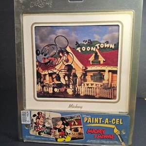 New Vtg Disney Paint-a-Cel Mickey and Minnie Toon Town 2-Pack Paint Kit - Picture 1 of 6