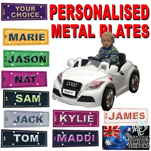NOVELTY PERSONALISED KIDS CAR BIKE MINI NUMBER PLATE LICENCE SIGN BIRTHDAY 14x6 - Picture 1 of 19