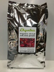 ORGANIC RED ROSE PETALS AUST CERT DRIED-1KG- ROSA CENTIFOLA - Foto 1 di 4