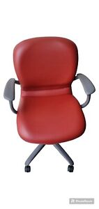 *FREE SHIPPING HAWORTH IMPROV SERIES  CONFERENCE CHAIR IN BURNT ORANGE PRE-OWNED