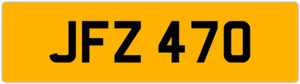 JFZ 470 J 3x3 DATELESS PRIVATE NUMBER PLATE JON JOE JAK JAC JACK JAMES JEFF JAY - Picture 1 of 1