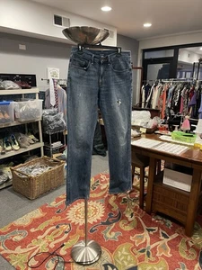 Banana Republic Herren verwaschen blau Jeans abgenutzt gerade 31x32 2012 Y2K indigo - Bild 1 von 6