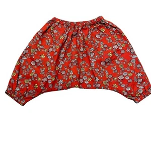 Pantalones florales de algodón para bebé Coco Au Lait rojo amarillo blanco talla 9 meses nuevos con etiquetas - Imagen 1 de 4