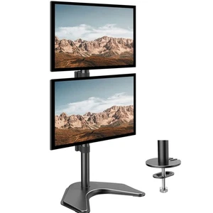 HM2 Vertical Dual Monitor Mount for 13" to 32" Screens, Desktop, Stand, New - Picture 1 of 8