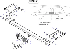 Towtrust Swan Neck Automotive Towbar For Dacia Duster SUV 2010-Onwards - Picture 1 of 8