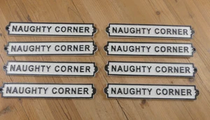 5 Naughty Corner Signs  Cast Iron Bar Plaque Resell Lot Flea Market **READ** - Picture 1 of 10