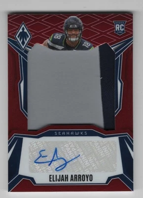 Elijah Arroyo Phoenix "Rookie Patch Autograph Red" #'d/99 Seattle Seahawks - Image 1 of 2