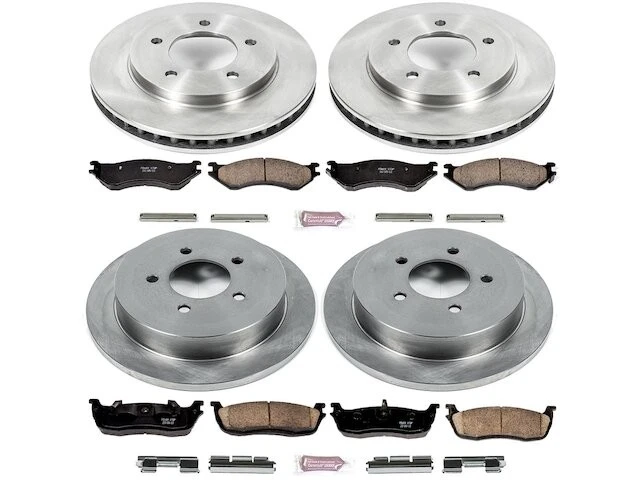 Kit de pastillas de freno delanteras y traseras y rotor para Lincoln Navigator QB996PG 2000-2002 Foto 1 de 1