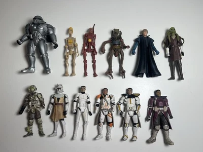 "Lote de 12 figuras de acción Star Wars 3,75"" - Saga, 30 aniversario, legado, raras" Foto 1 de 4